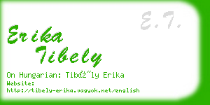 erika tibely business card